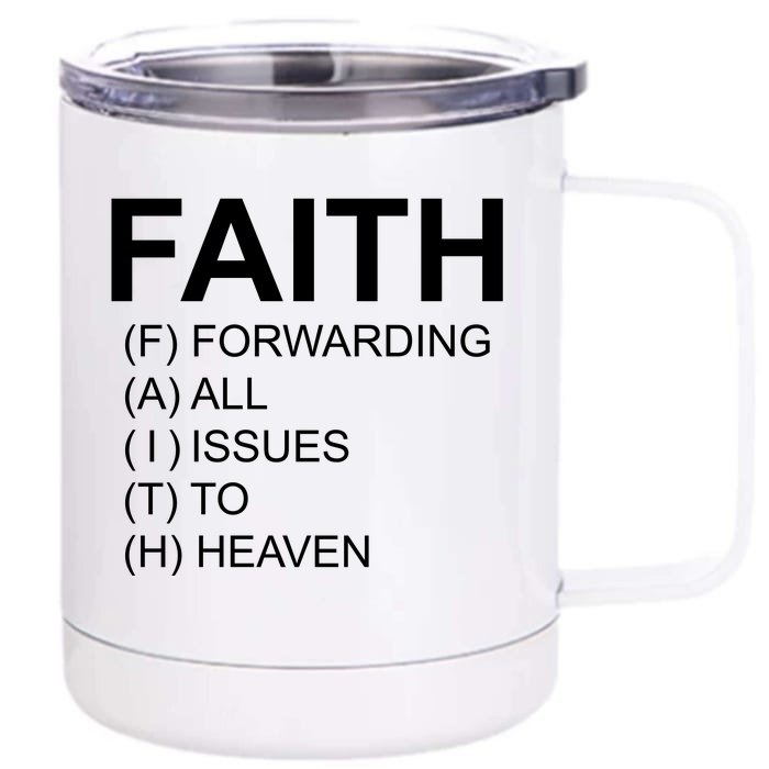 Faith Prayer Quote Front & Back 12oz Stainless Steel Tumbler Cup