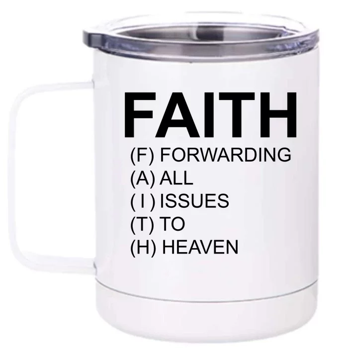 Faith Prayer Quote Front & Back 12oz Stainless Steel Tumbler Cup