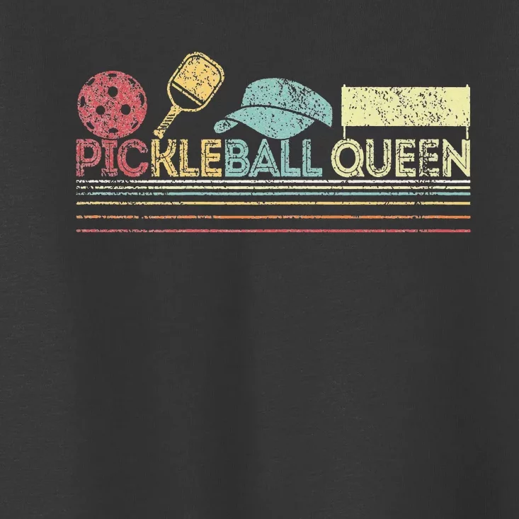 Funny Pickleball Queen Pickleball Player Dink Retro Toddler T-Shirt