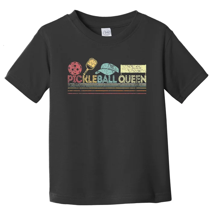 Funny Pickleball Queen Pickleball Player Dink Retro Toddler T-Shirt