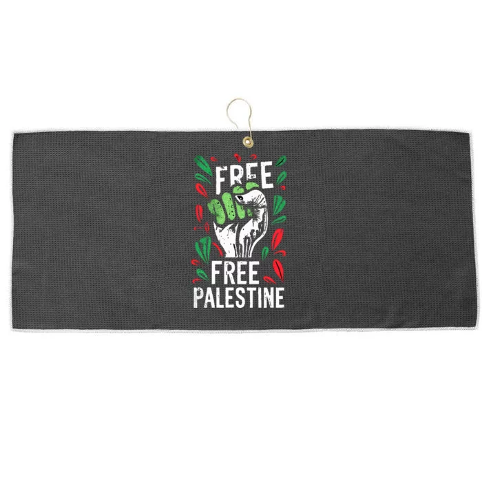 free palestine quote a raise hand design a Save Gaza vintage Large Microfiber Waffle Golf Towel