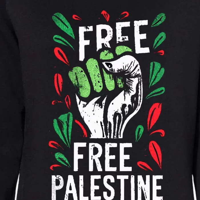 free palestine quote a raise hand design a Save Gaza vintage Womens California Wash Sweatshirt