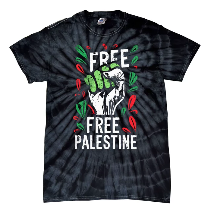 free palestine quote a raise hand design a Save Gaza vintage Tie-Dye T-Shirt