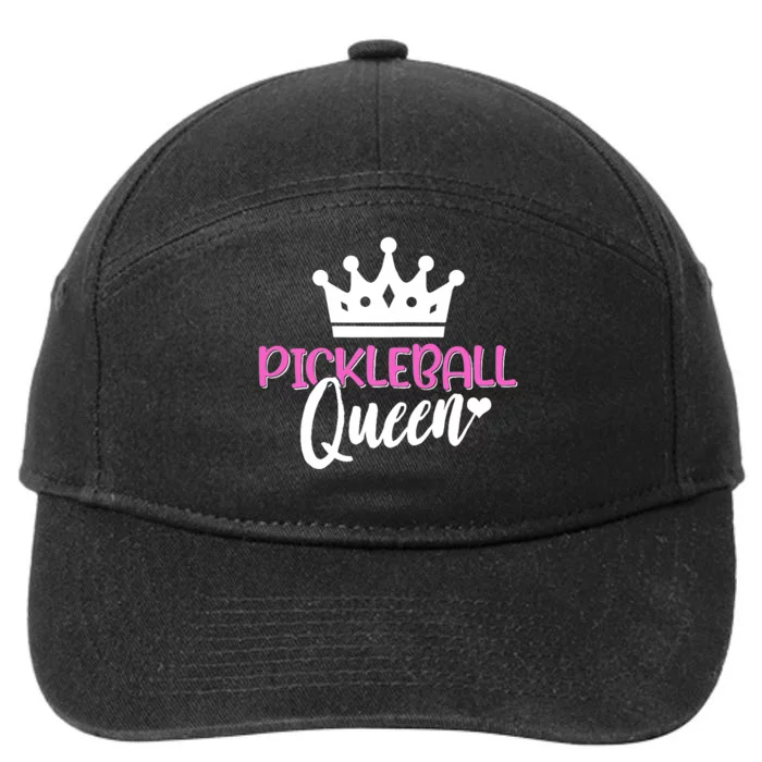 Funny Pickleball Queen Graphic For Wo Pickleball Player 7-Panel Snapback Hat