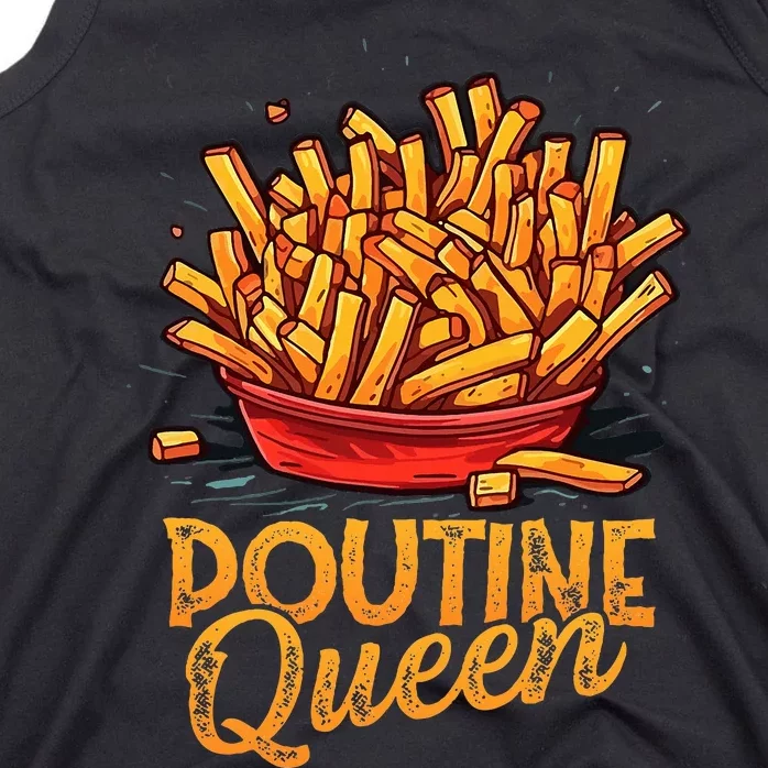 Funny Poutine Queen Foodie Statement Canadian Cuisine Tank Top