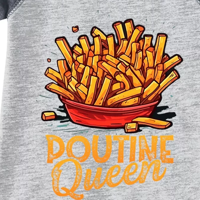 Funny Poutine Queen Foodie Statement Canadian Cuisine Infant Baby Jersey Bodysuit