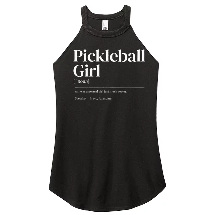 Funny Pickleball quote definition woman Women’s Perfect Tri Rocker Tank