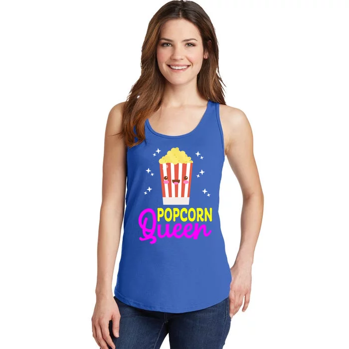 Funny Popcorn Queen Popcorn Kernel And Popcorn Maker Design Cool Gift Ladies Essential Tank