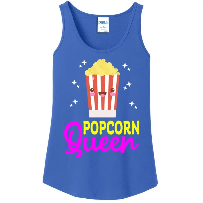 Funny Popcorn Queen Popcorn Kernel And Popcorn Maker Design Cool Gift Ladies Essential Tank