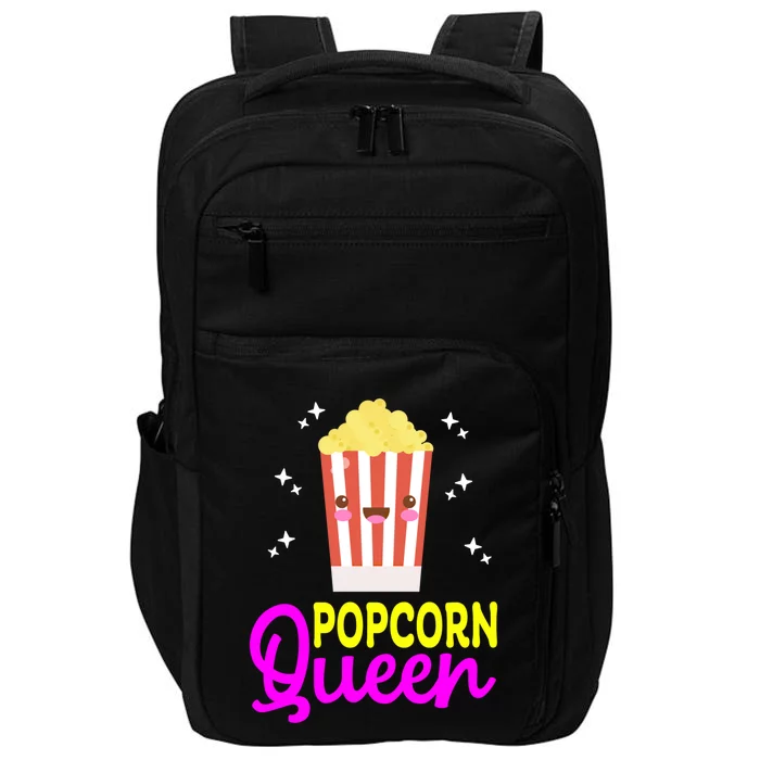 Funny Popcorn Queen Popcorn Kernel And Popcorn Maker Design Great Gift Impact Tech Backpack