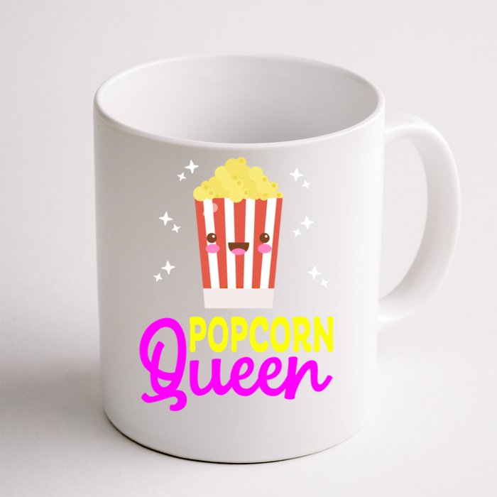 Funny Popcorn Queen Popcorn Kernel And Popcorn Maker Design Great Gift Front & Back Coffee Mug