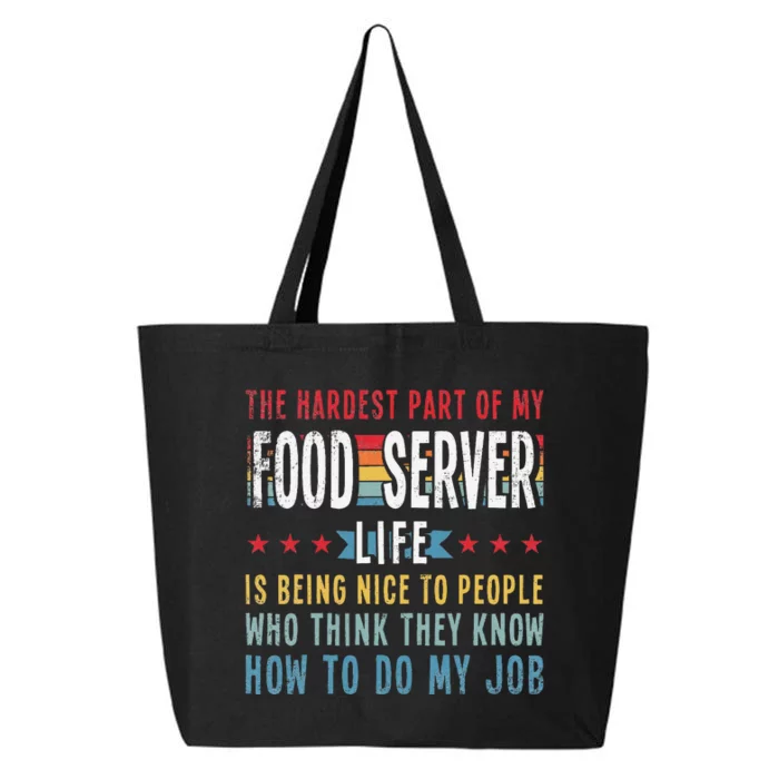 Funny Profession Quote Food Server 25L Jumbo Tote