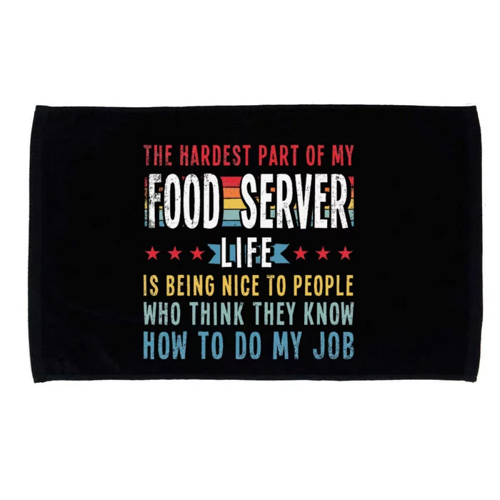 Funny Profession Quote Food Server Microfiber Hand Towel