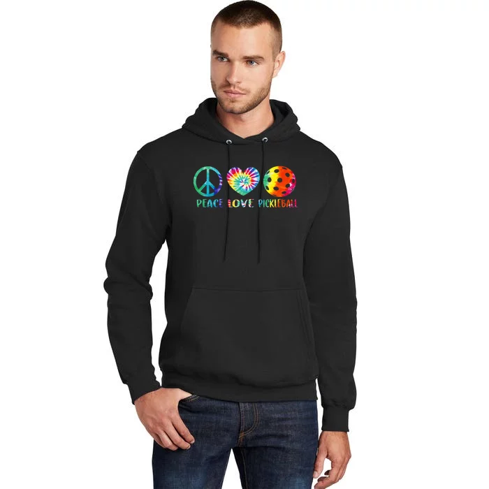 Funny Pickleball  Retired Peace Love Pickleball Tall Hoodie