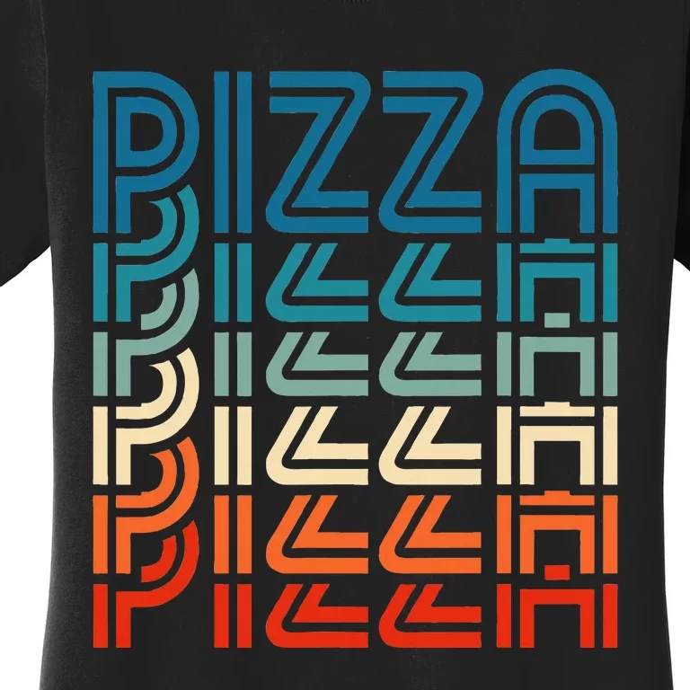 Funny Pizza Retro Carb Pizza Lover Foodie Women's T-Shirt