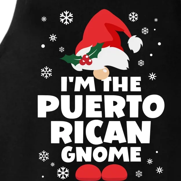 Funny Puerto Rican Gnome Family Matching Group Christmas Ladies Tri-Blend Wicking Tank