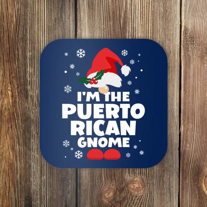 Funny Puerto Rican Gnome Family Matching Group Christmas Coaster