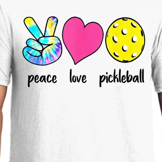 Funny Pickleball Retired Ladies Peace Love Pickleball Pajama Set