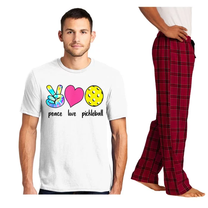 Funny Pickleball Retired Ladies Peace Love Pickleball Pajama Set