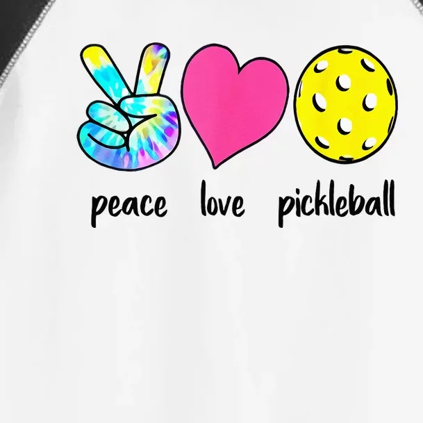 Funny Pickleball Retired Ladies Peace Love Pickleball Toddler Fine Jersey T-Shirt