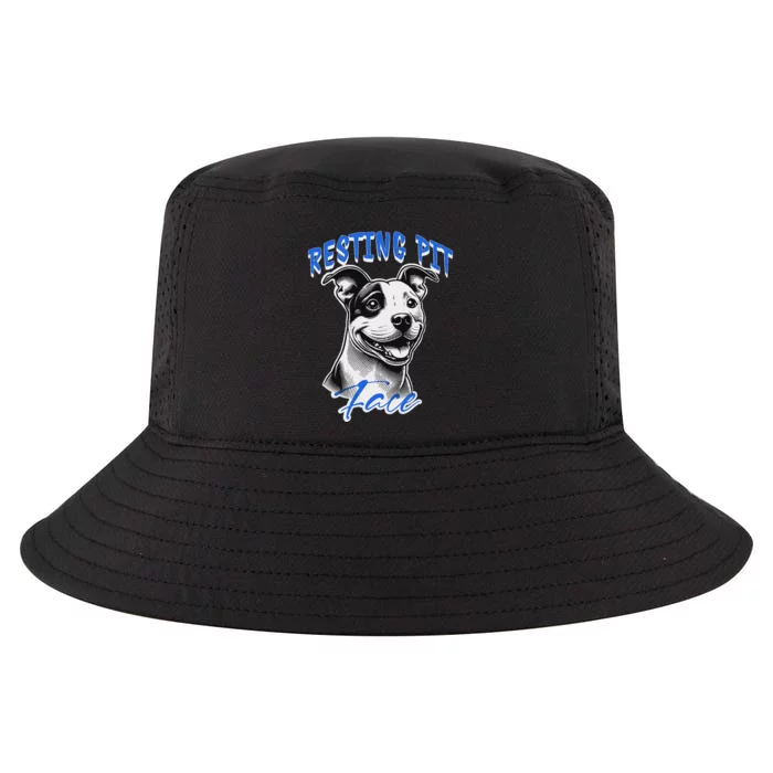 Funny Pitbull Resting Pit Face Humor Cool Comfort Performance Bucket Hat