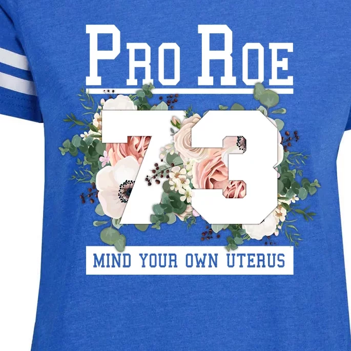 Floral Pro Roe 1973 Mind Your Own Uterus Enza Ladies Jersey Football T-Shirt