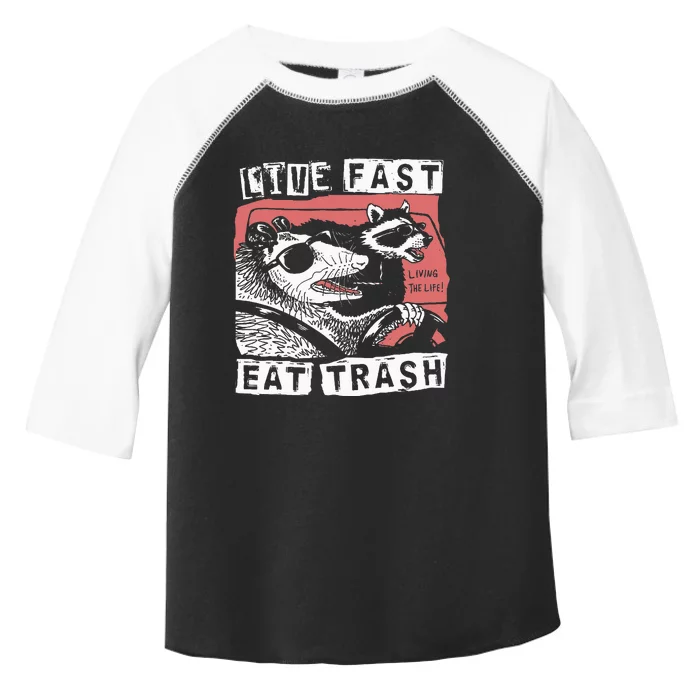 Funny Possum Raccoon Live Fast Eat Trash S.T.R.E.E.T C.A.T.S Squad Toddler Fine Jersey T-Shirt