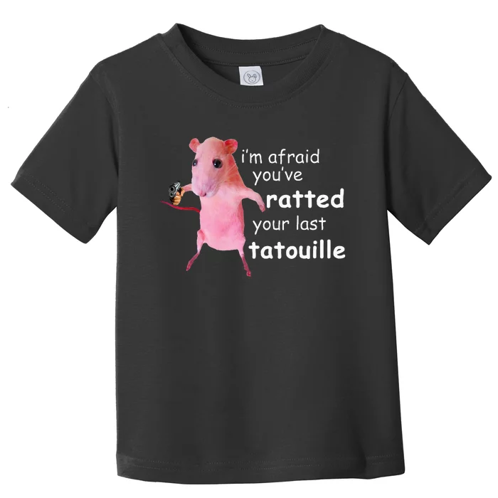 Funny Pink Rat IM Afraid YouVe Ratted Your Last Toddler T-Shirt