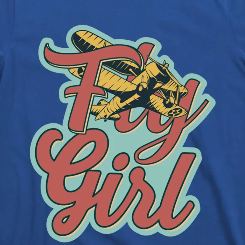 Fly Pilot Retro Vibe Biplane Flight Instructor Gift T-Shirt