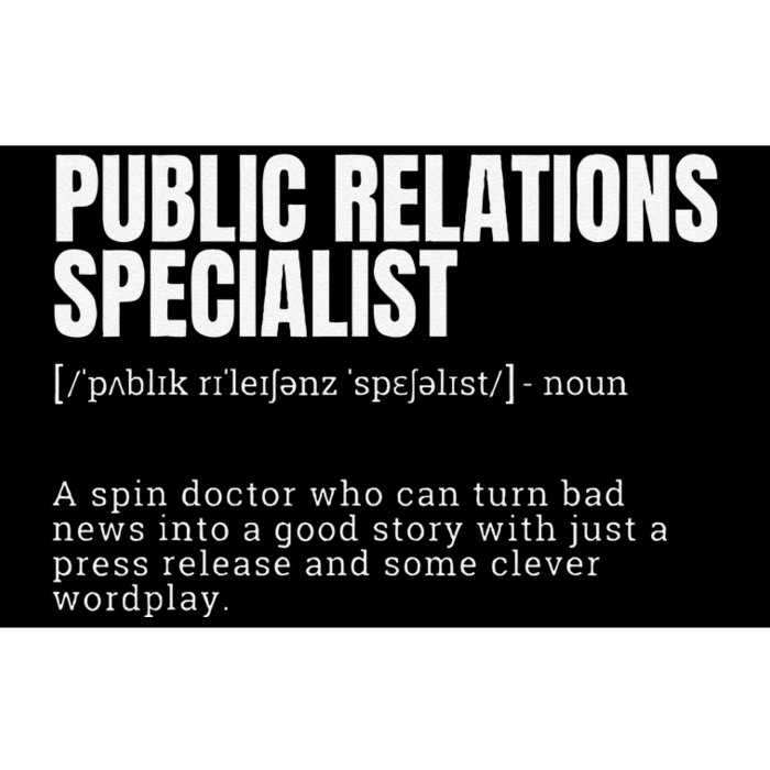 Funny Public Relations Specialist Definition Bumper Sticker