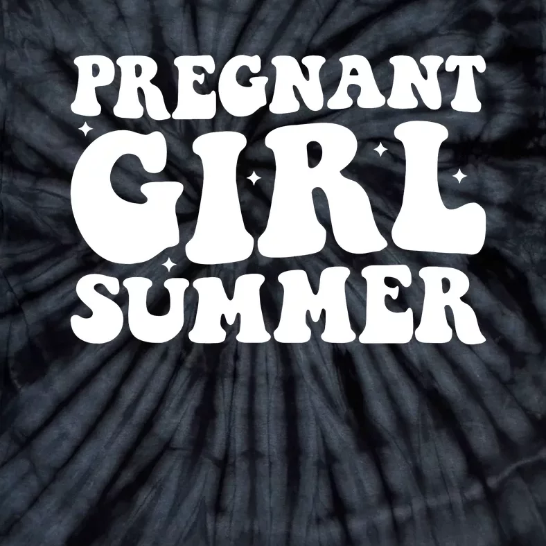 Funny Pregnancy Reveal Pregnant Girl Summer Baby Shower Tie-Dye T-Shirt