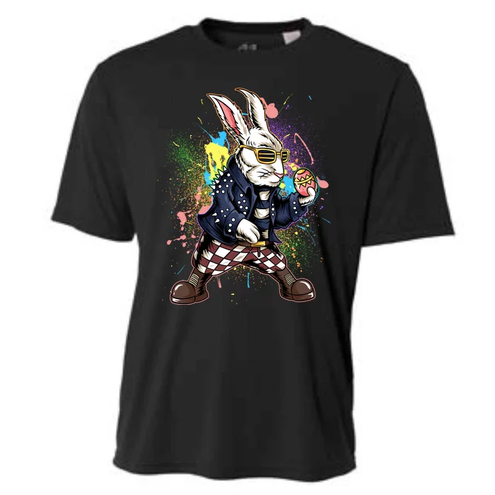 Funny Punk Rock Easter Bunny Rabbit Cooling Performance Crew T-Shirt