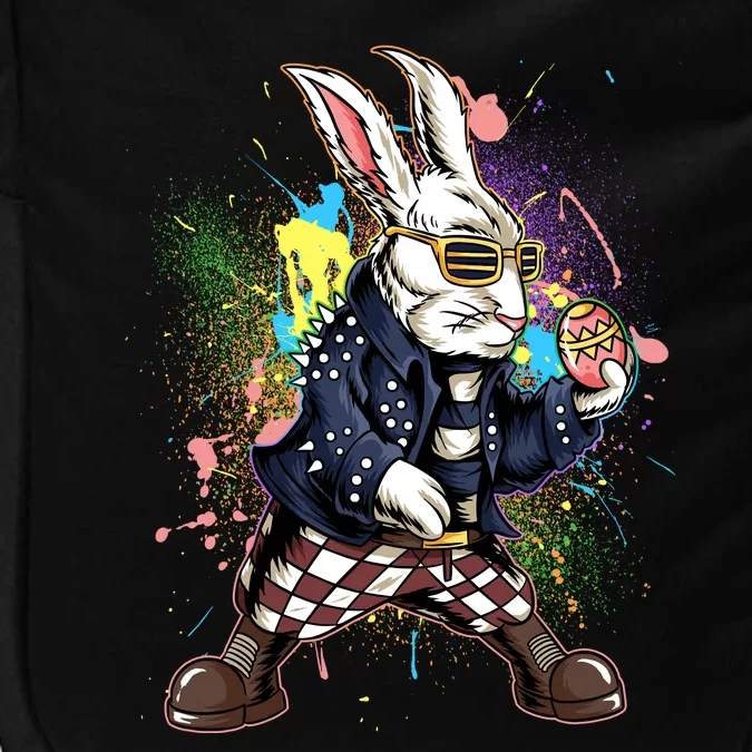 Funny Punk Rock Easter Bunny Rabbit Impact Tech Backpack