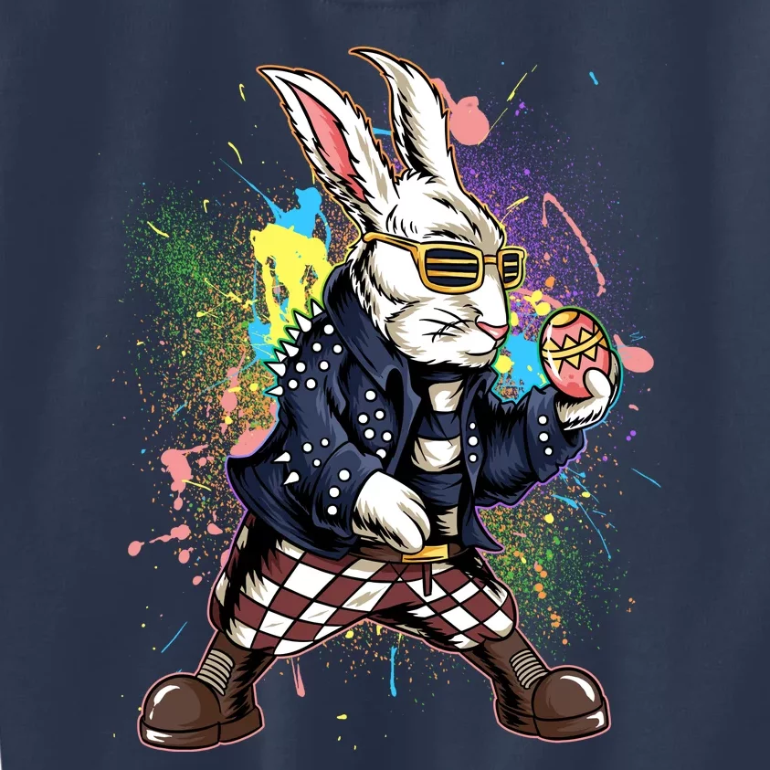 Funny Punk Rock Easter Bunny Rabbit Kids Sweatshirt