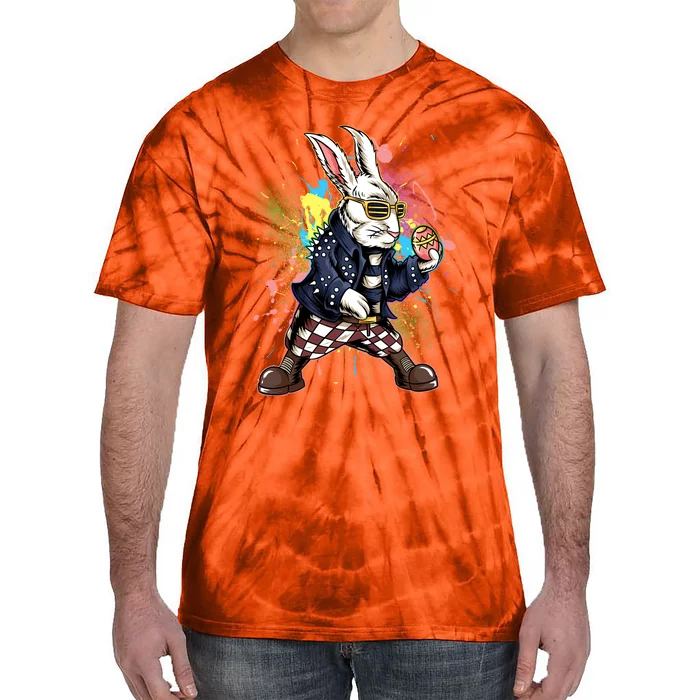 Funny Punk Rock Easter Bunny Rabbit Tie-Dye T-Shirt