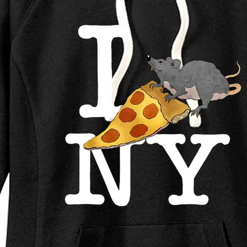 Funny Pizza Rat Ronic Women's Fleece Hoodie