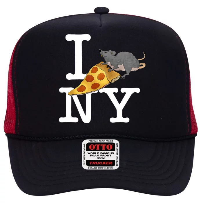 Funny Pizza Rat Ronic High Crown Mesh Trucker Hat