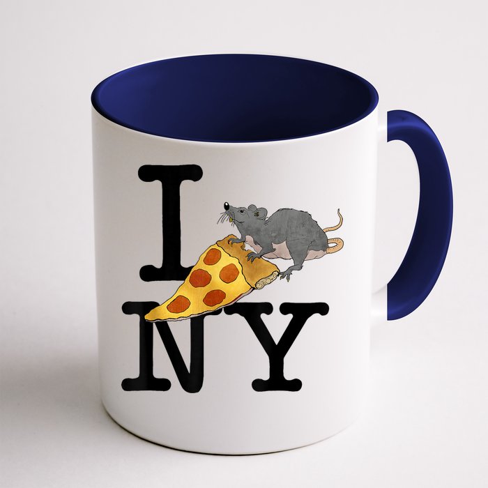 Funny Pizza Rat Ronic Front & Back Coffee Mug