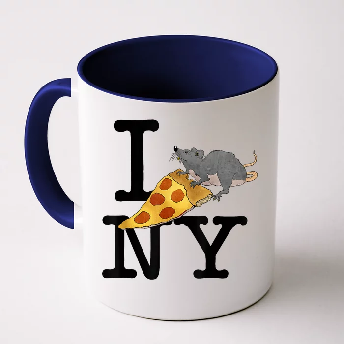 Funny Pizza Rat Ronic Front & Back Coffee Mug