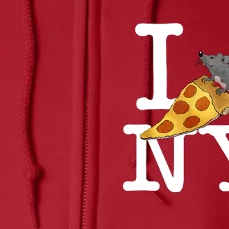 Funny Pizza Rat Ronic Full Zip Hoodie