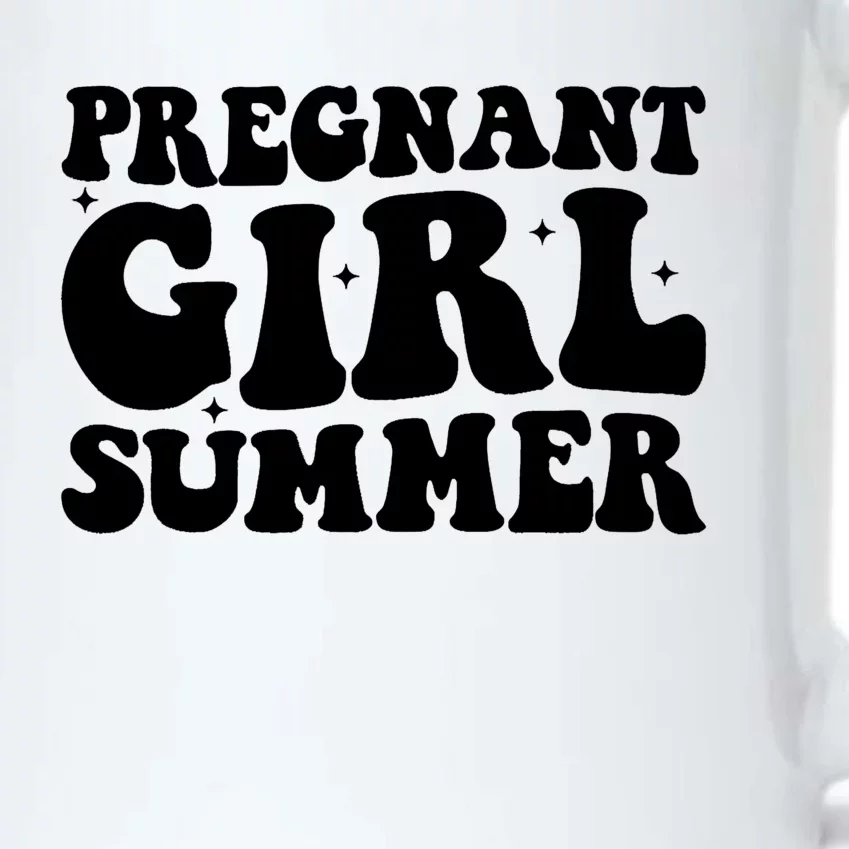 Funny Pregnancy Reveal Pregnant Girl Summer Baby Shower Black Color Changing Mug