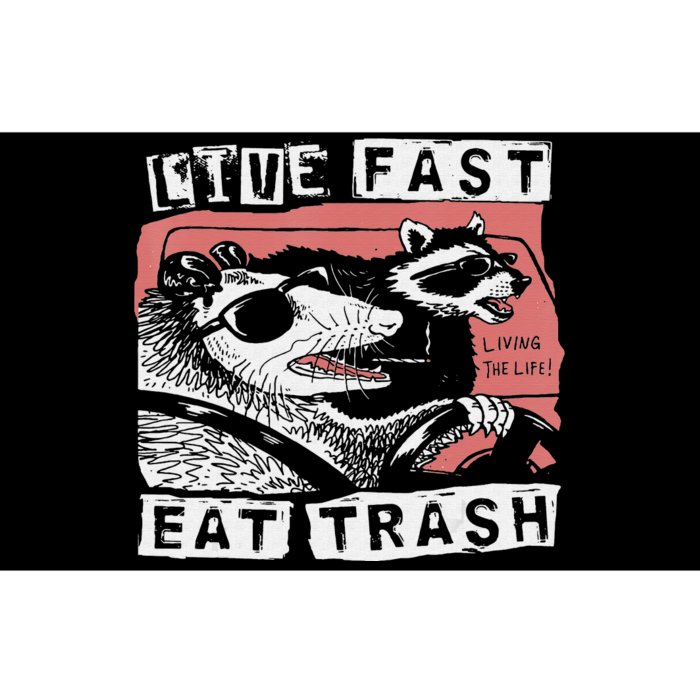 Funny Possum Raccoon Live Fast Eat Trash Street Cats Squad Bumper Sticker