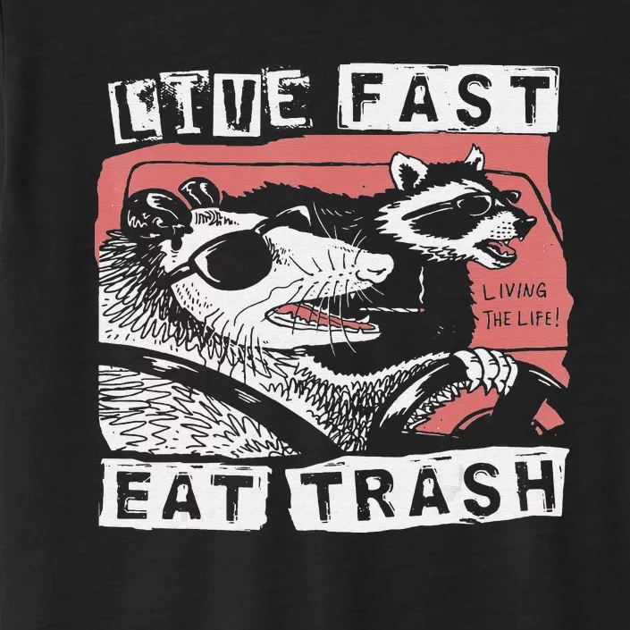 Funny Possum Raccoon Live Fast Eat Trash Street Cats Squad ChromaSoft Performance T-Shirt