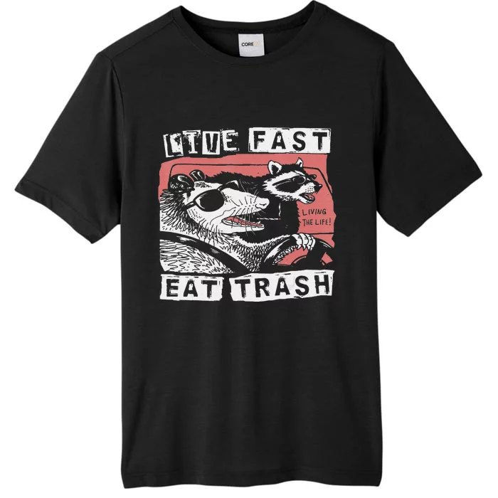 Funny Possum Raccoon Live Fast Eat Trash Street Cats Squad ChromaSoft Performance T-Shirt