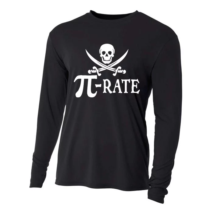 Funny Pi Rate Pirate Pi Day Boy Vintage Math Teacher Retro Cooling Performance Long Sleeve Crew