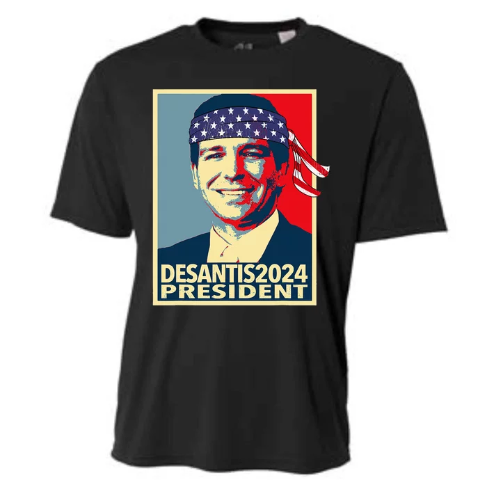 For President Ron DeSantis Cooling Performance Crew T-Shirt