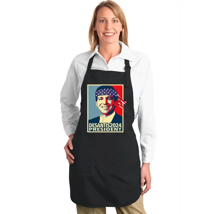 For President Ron DeSantis Full-Length Apron With Pocket