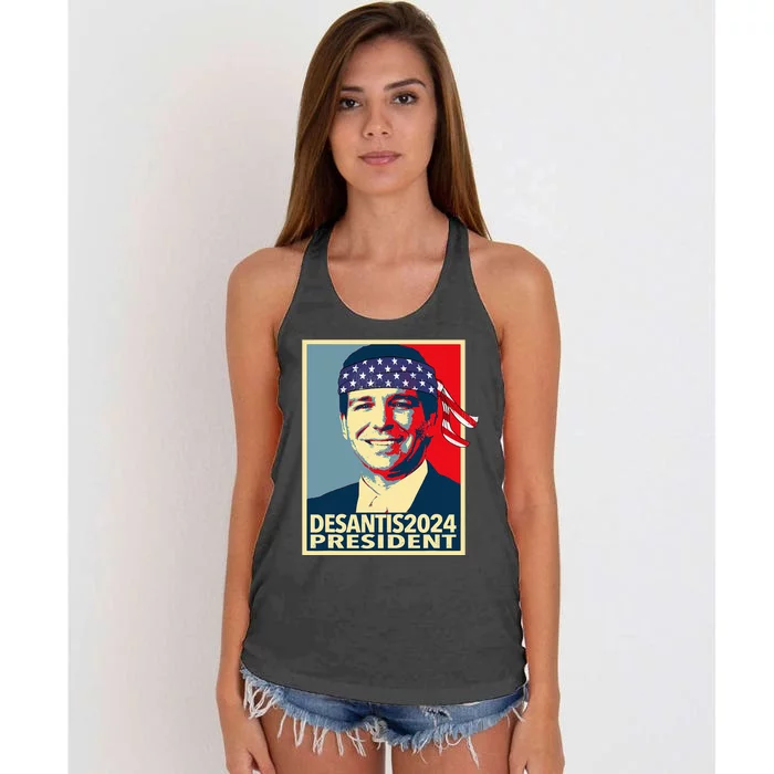 For President Ron DeSantis Women's Knotted Racerback Tank