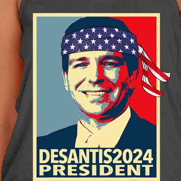 For President Ron DeSantis Women's Knotted Racerback Tank