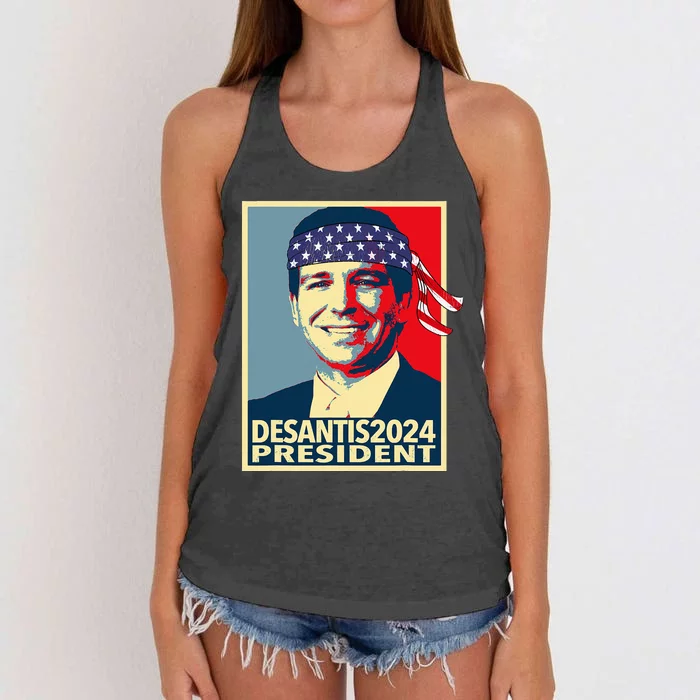 For President Ron DeSantis Women's Knotted Racerback Tank